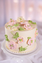 Load image into Gallery viewer, Buttercream cake with piped buttercream flowers and leaves - Sweet Passion Cakes Aus
